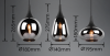 Lampa Wisząca Czarna Szklana LUMINA 317000832 TRIO